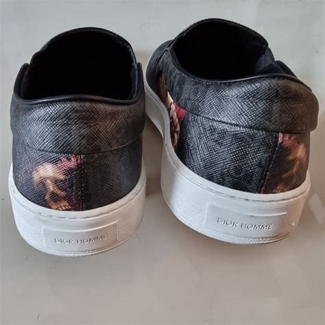 dior homme slip on skull floral|Dior Homme Oblique Floral Skull Sneakers .